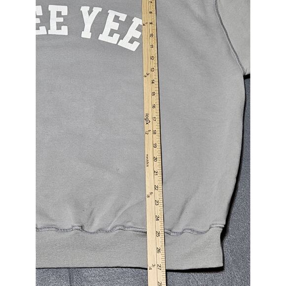 YEE YEE Sweater Mens Extra Large Gray Oversized Collegiate Sweatshirt - Picture 10 of 12